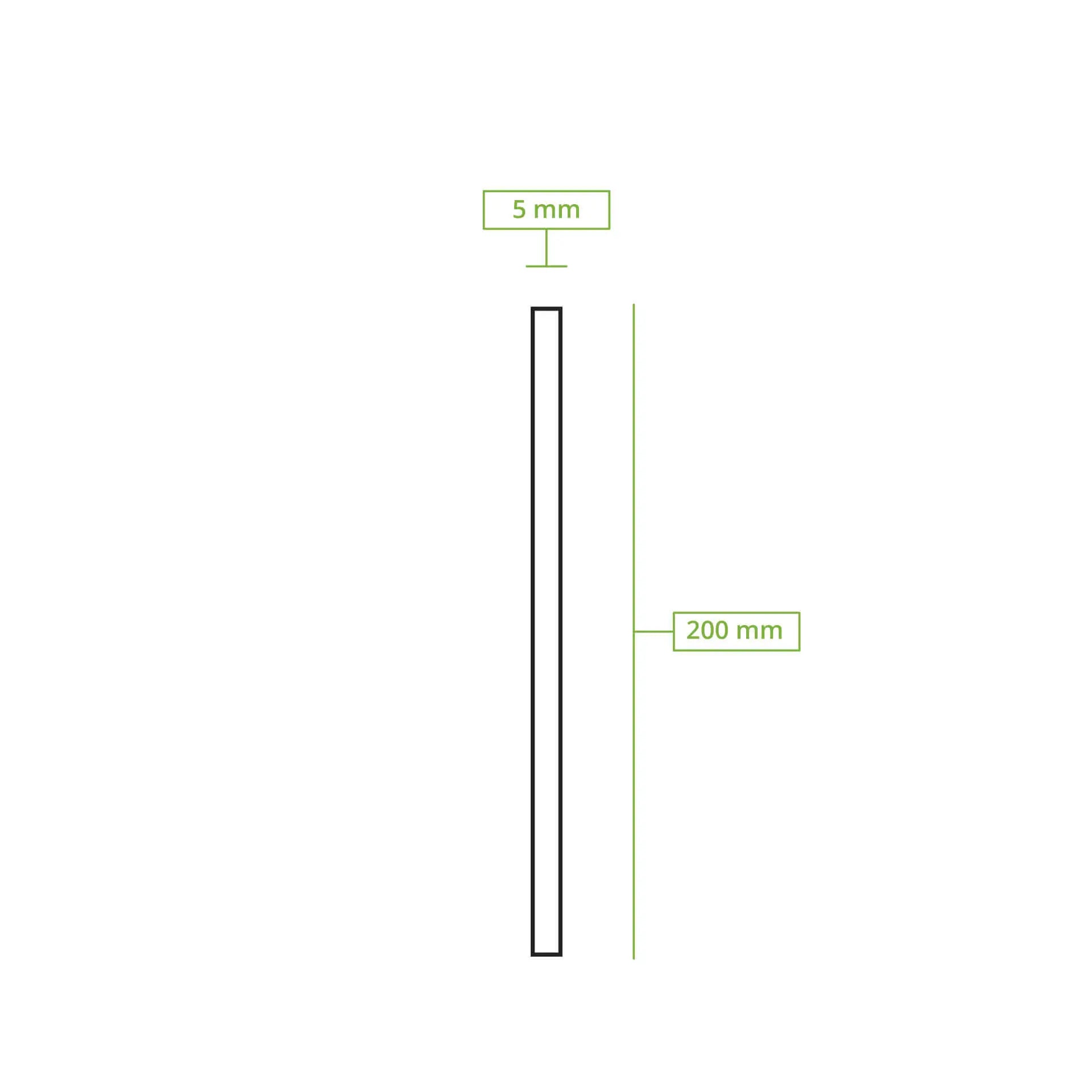 20 cm, Ø 0.5 cm Paper-straws, white, vertical splice, wrapped