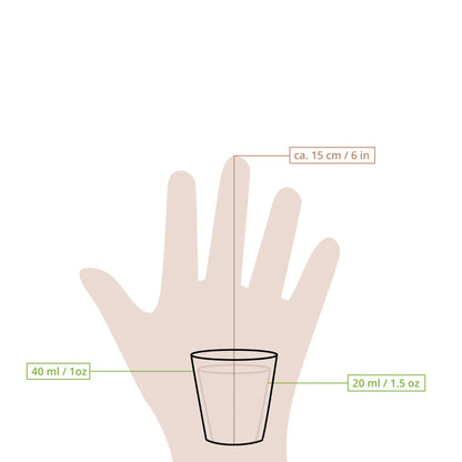 Paper shot cups, 40 ml / 1,5 oz, white