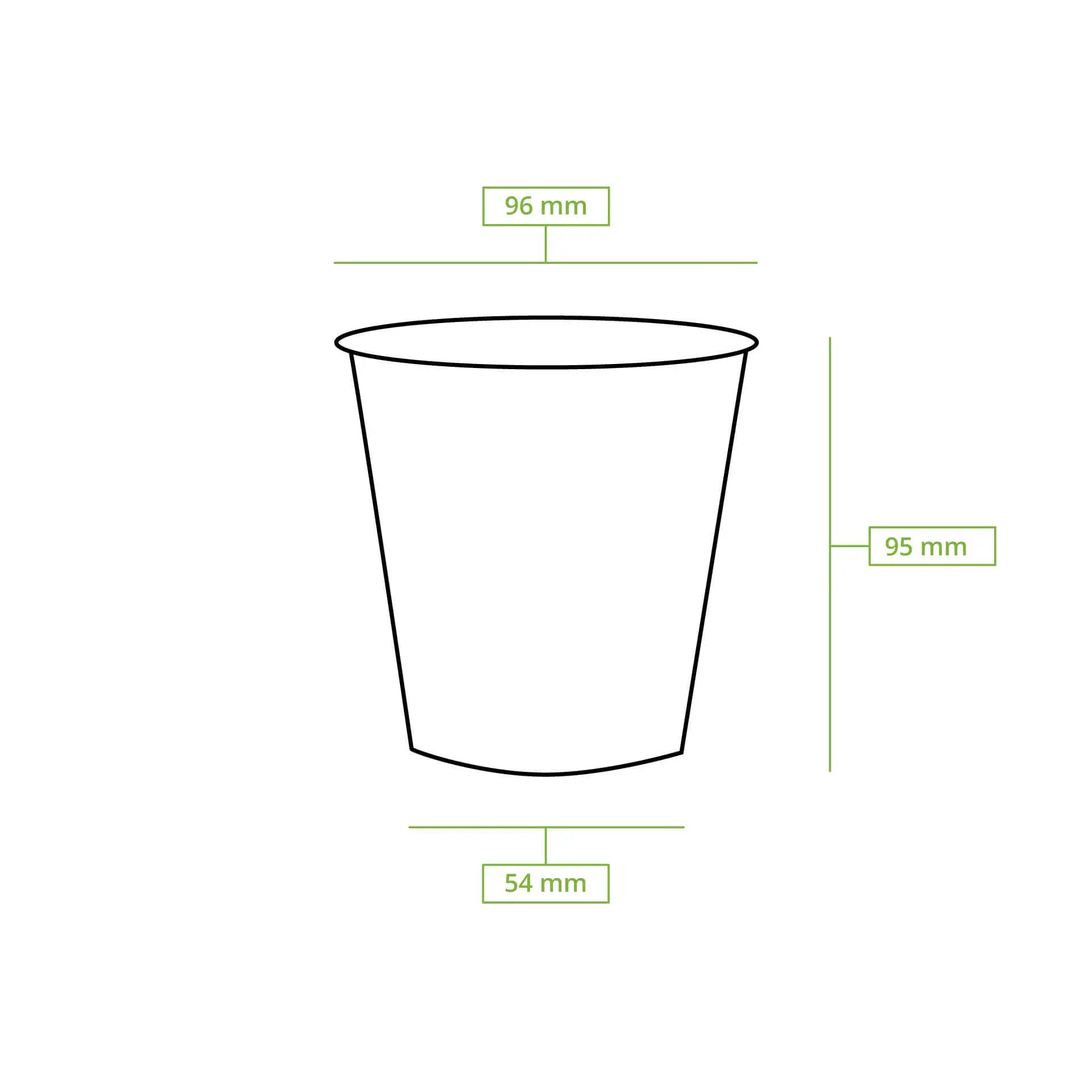 8 oz rPET clear cups, Ø 95 mm