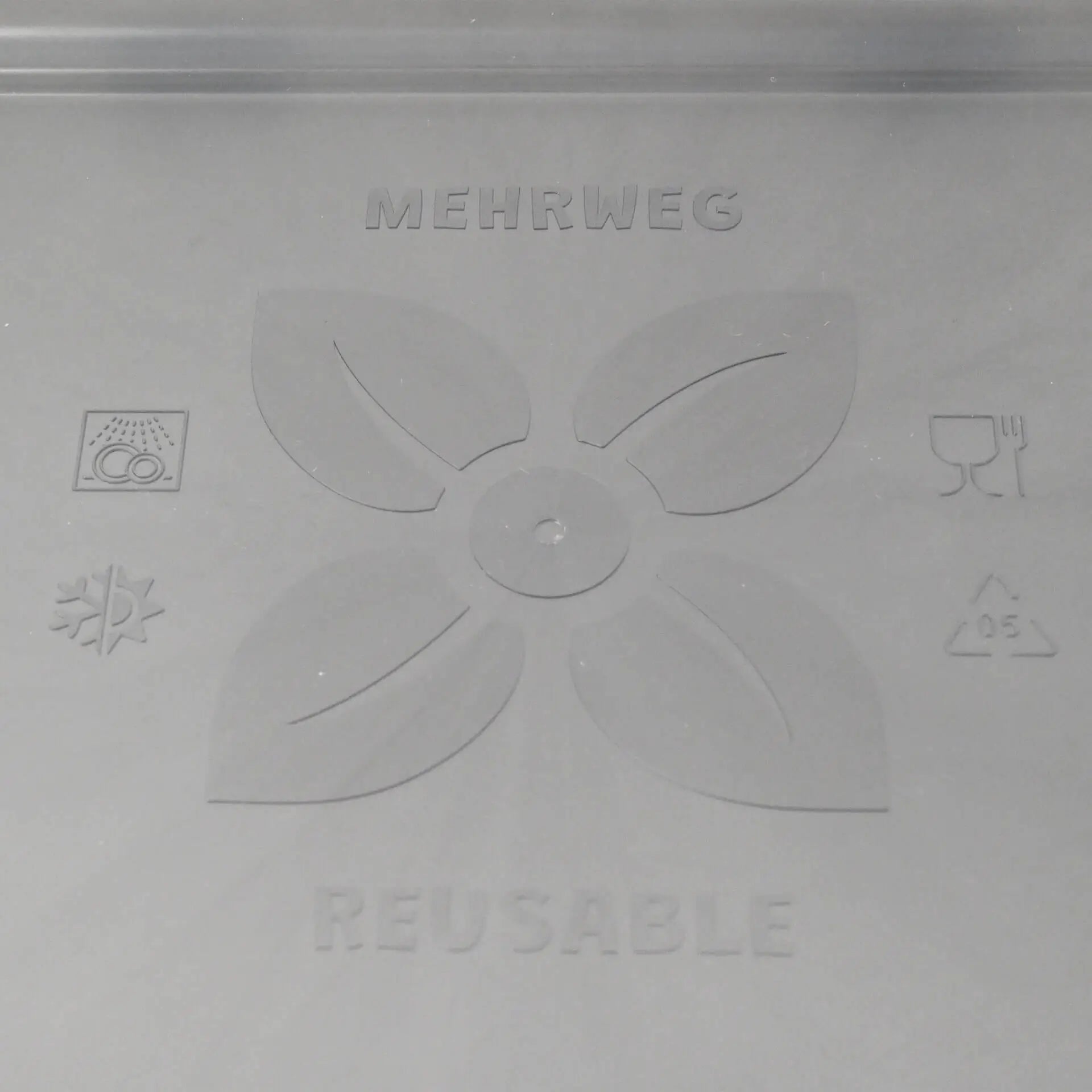 Reusable lids "merways Box" 24.5 x 20 x 4.5 cm, PP, grey