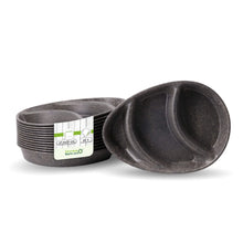 | 2 FOR 1 | Reusable divided plates "merways Plate" 27.5 × 20 × 3.5 cm, 3 compartments, teardrop, pepper / grey