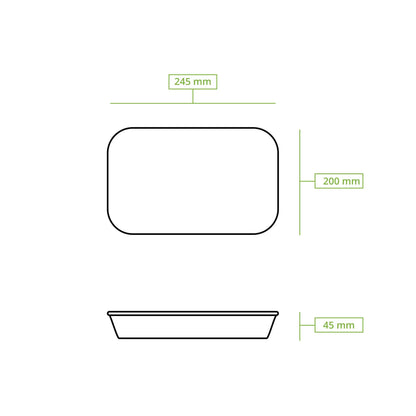 | 2 FOR 1 | Reusable menu-containers merways-Box 24,5 x 20 x 4,5 cm, HP4, cashew / creamy white