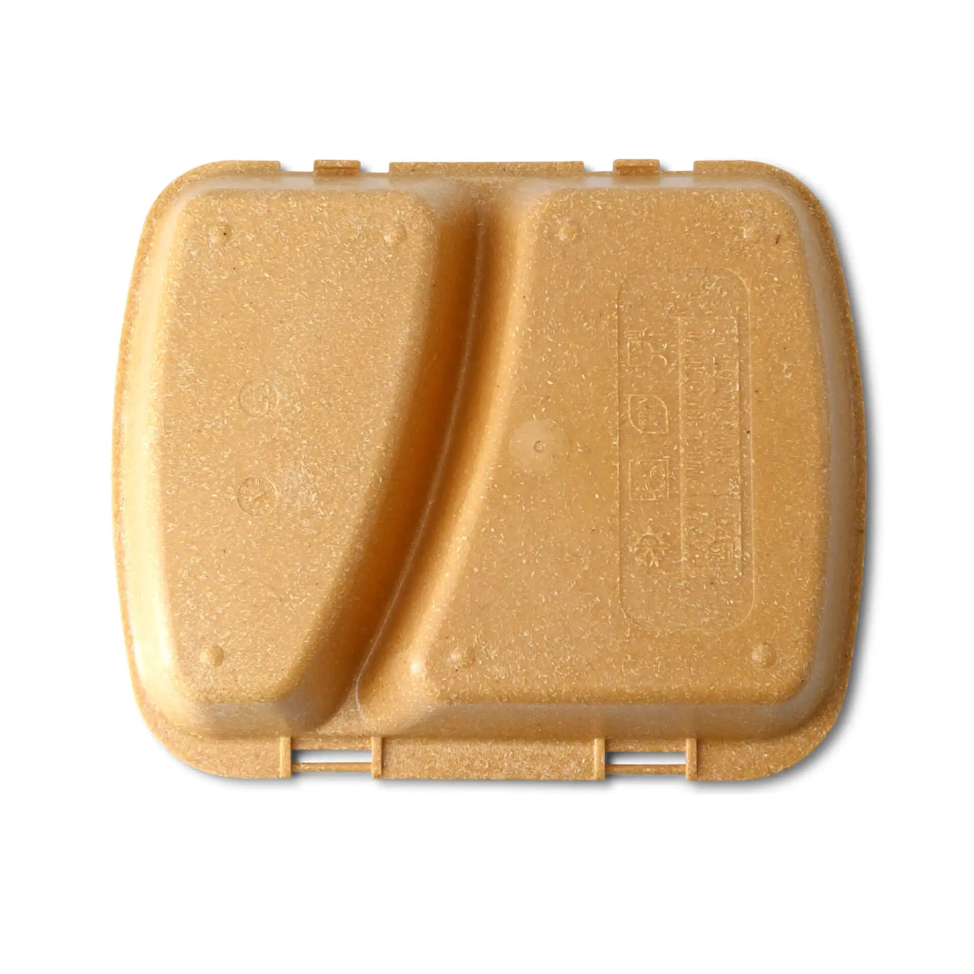 | 2 FOR 1 | Reusable meal containers "merways Box" 24.5 x 20 x 4.5 cm, 2 compartments, HP4/2, caramel / brown