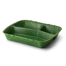 | 2 FOR 1 | Reusable meal container "merways Box" 24.5 x 20 x 4.5 cm, 3 compartments, HP4/3, spinach green / dark green