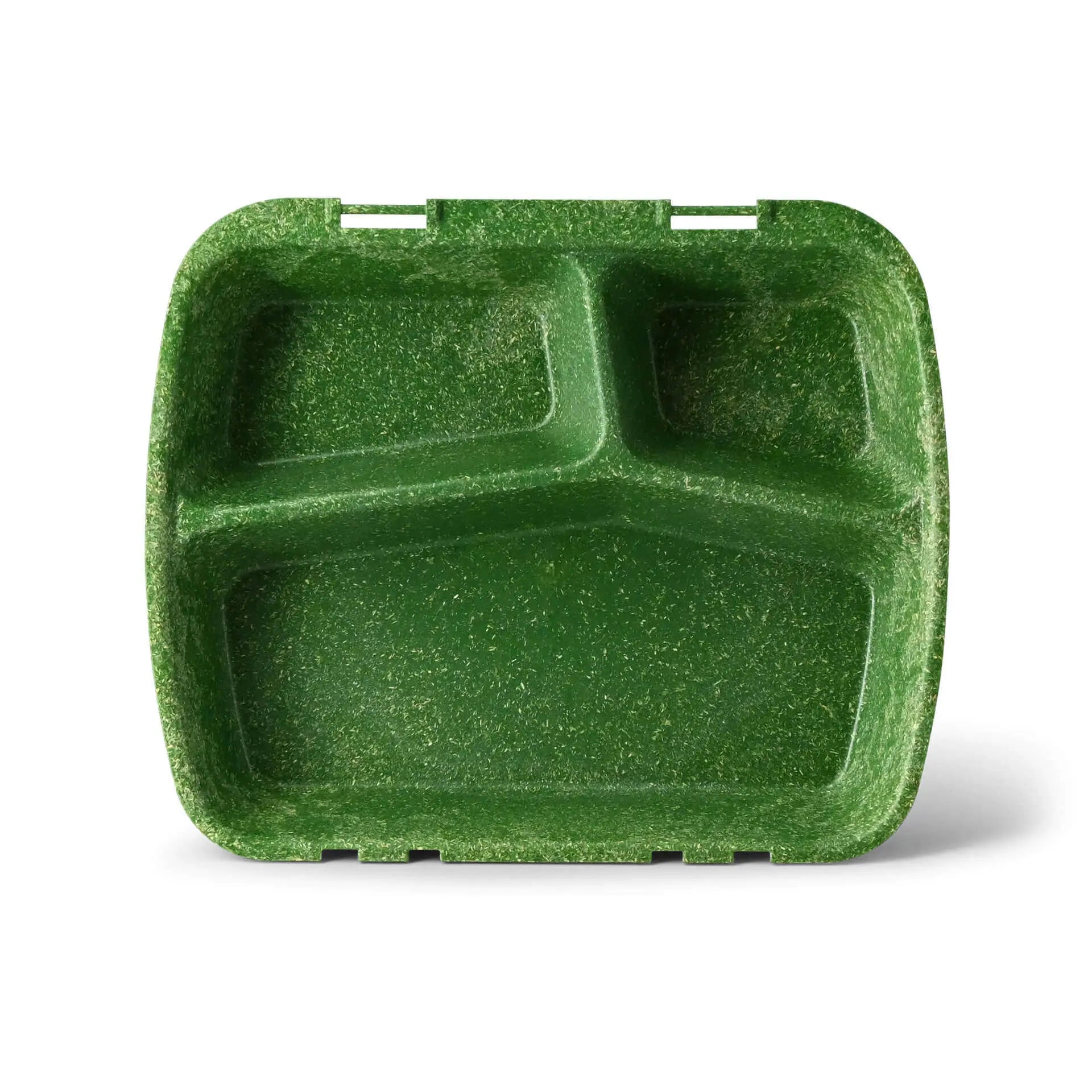 | 2 FOR 1 | Reusable meal container "merways Box" 24.5 x 20 x 4.5 cm, 3 compartments, HP4/3, spinach green / dark green