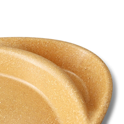 | 2 FOR 1 | Reusable divided plates "merways Plate" 27.5 × 20 × 3.5 cm, 2 compartments, teardrop, caramel / brown