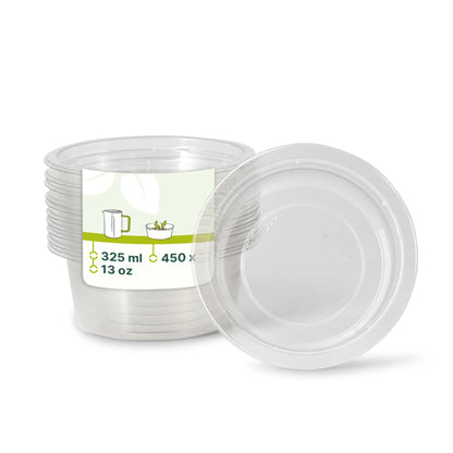 rPET deli pots 325 ml, Ø 123 mm, round
