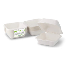 Sugarcane burger box 15 x 15 x 8 cm, square