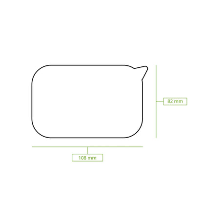 rPET lids 11 x 8 cm, clear, rectangular