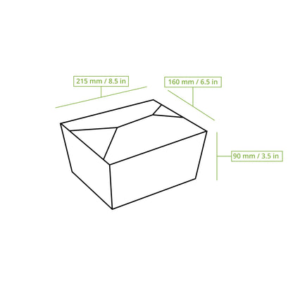 Take-away boxes made of cardboard 2500 ml, brown