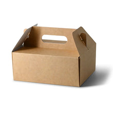 Pastry boxes with handle, cardboard M, 21 x 17 x 9 cm, foldable