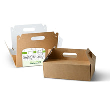 Pastry boxes with handle, cardboard L, 26 x 17 x 9 cm, foldable