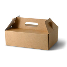 Pastry boxes with handle, cardboard L, 26 x 17 x 9 cm, foldable