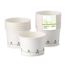 8 oz Cardboard Soup Cup, Ø 90 mm, "EcoUp©"-Icons