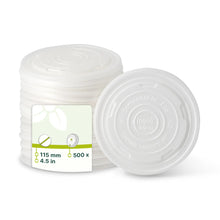 CPLA Flat Lids Ø 115 mm, white, for Universal Cups