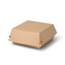 Takeaway burger box 14.5 x 14.5 x 8 cm, kraft-white