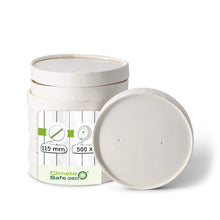 Cardboard-membrane lids Ø 115 mm, white