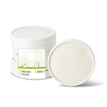 Cardboard lids Ø 95 mm, white