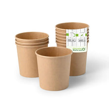 12 oz, max. 14 oz Paper Ice Cream Tubs XL, Ø 92 mm, brown