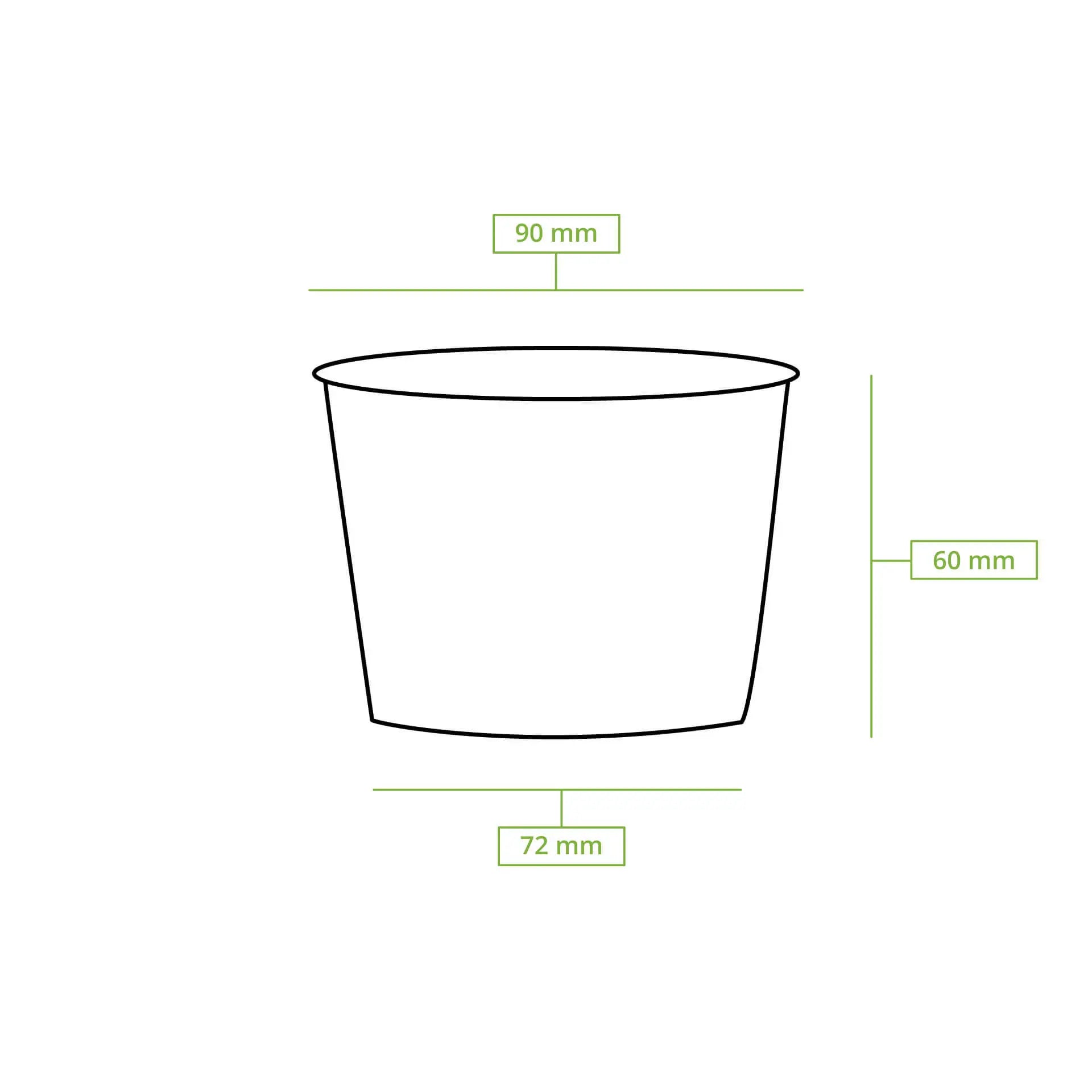 Soup cup to go made of cardboard (Premium) 200 ml / 8 oz, Ø 90 mm, brown