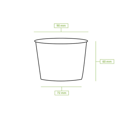Soup cup to go made of cardboard (Premium) 200 ml / 8 oz, Ø 90 mm, brown