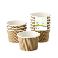 17 oz Ribbed Soup cups, kraft