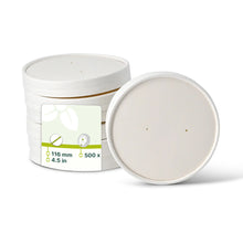 Cardboard membrane lids Ø 116 mm, white