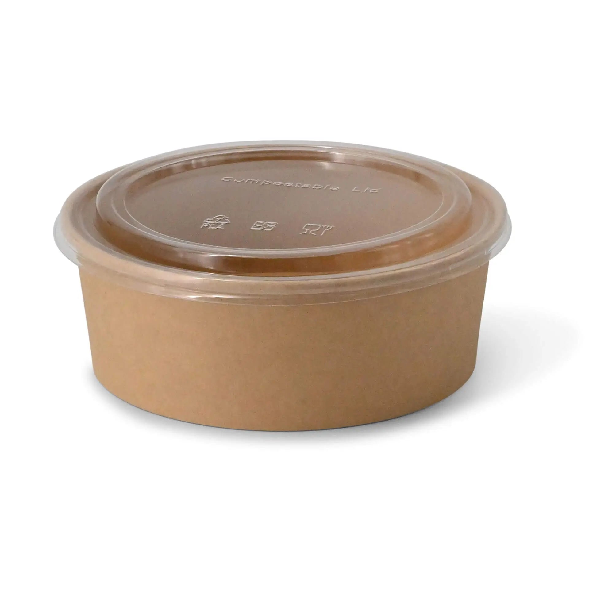 Paper-bowls (premium) 1.000 ml, Ø 185 mm, brown, round