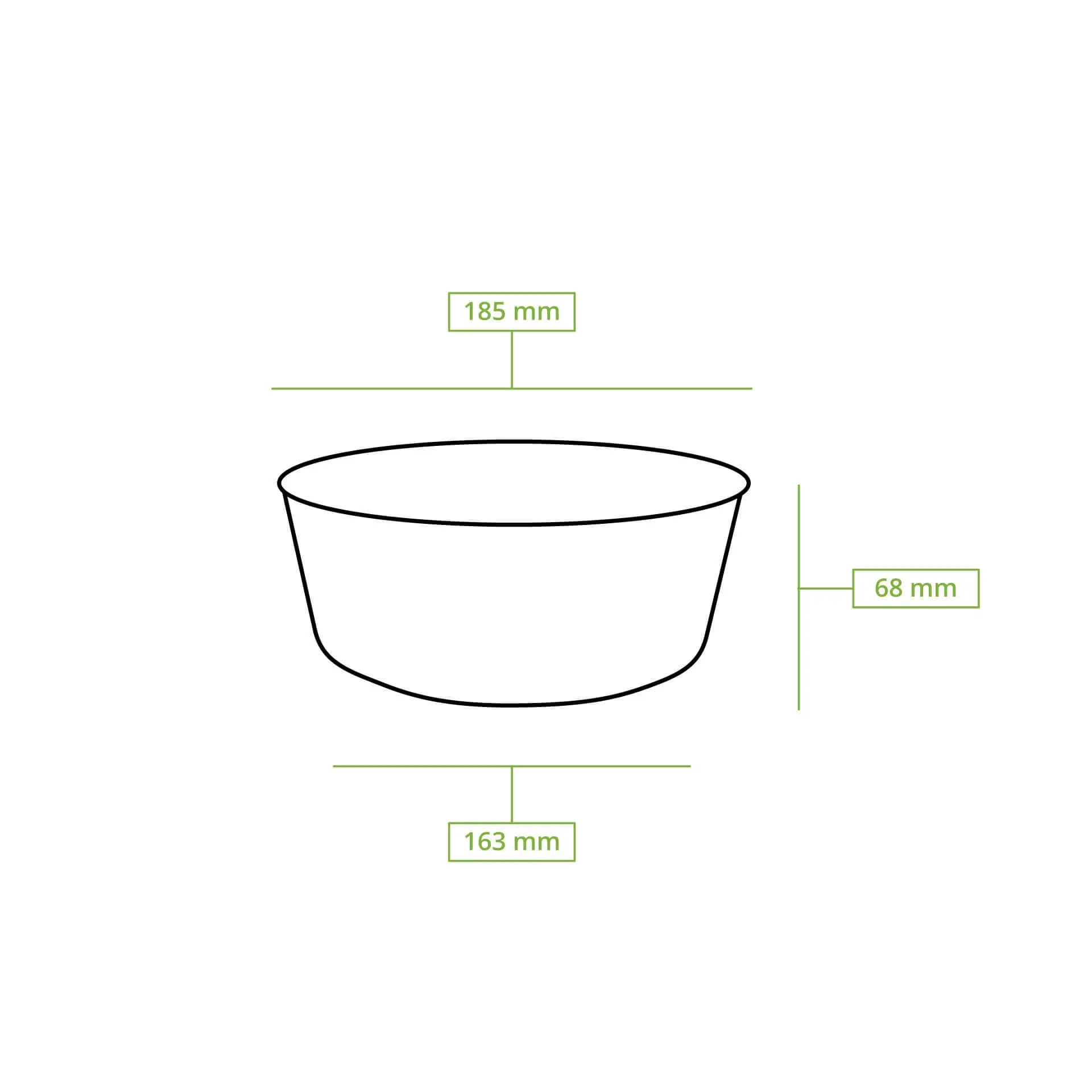 Paper-bowls (premium) 1.000 ml, Ø 185 mm, brown, round