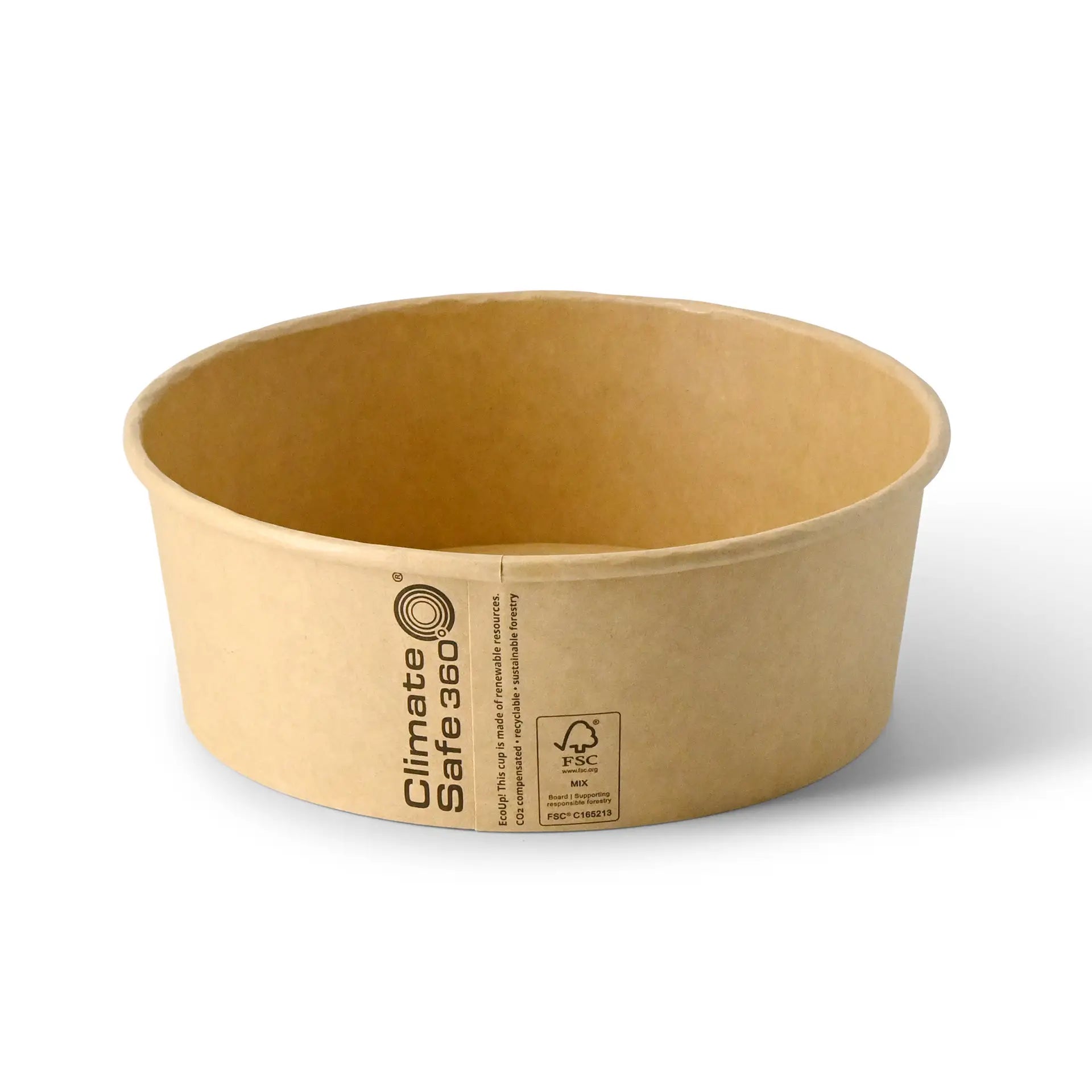 Cardboard Bowl / Salad Bowl 1000 ml, Ø 185 mm, brown, round