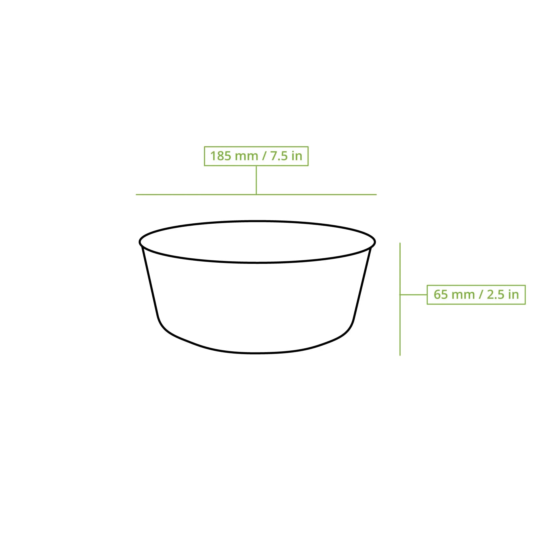 Cardboard Bowl / Salad Bowl 1000 ml, Ø 185 mm, brown, round