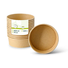 Cardboard Bowl / Salad Bowl 400 ml, Ø 150 mm, brown, round
