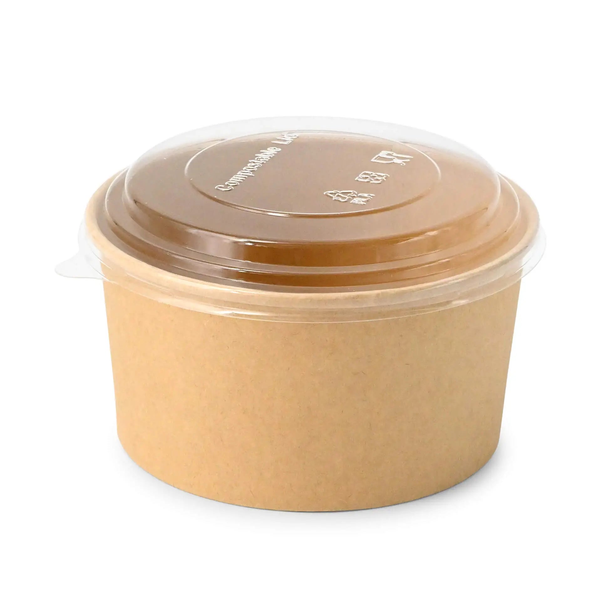 Paper-bowls (premium) 800 ml, Ø 150 mm, brown, round