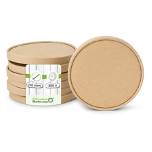 Cardboard-lids Ø 150 mm, brown, PLA-coated