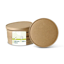 Cardboard-lids Ø 185 mm, brown, PLA-coated