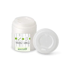 CPLA lid Ø 62 mm, white, drinking hole