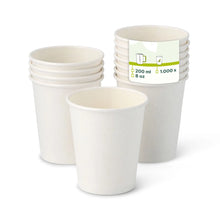 8 oz Paper cups single wall, Ø 80 mm, white