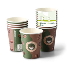 8 oz Paper cup printed with "Coffee", Ø 80 mm