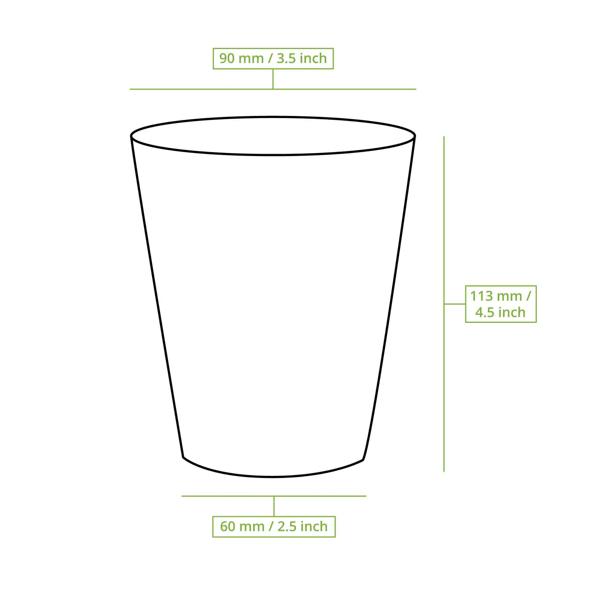16 oz Reusable Cup (Ribbed) Ø 90 mm, cream white