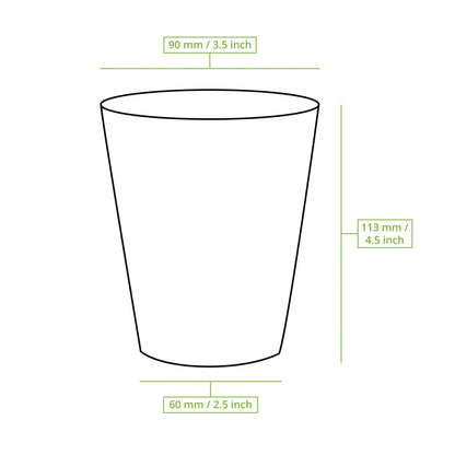 16 oz Reusable Cup (Ribbed) Ø 90 mm, cream white