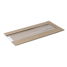 Kraft bags with window L, 20 + 11 x 41 cm, kraft