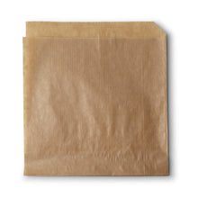 Paper snack bags 15 x 16 cm, brown, 2 sides open