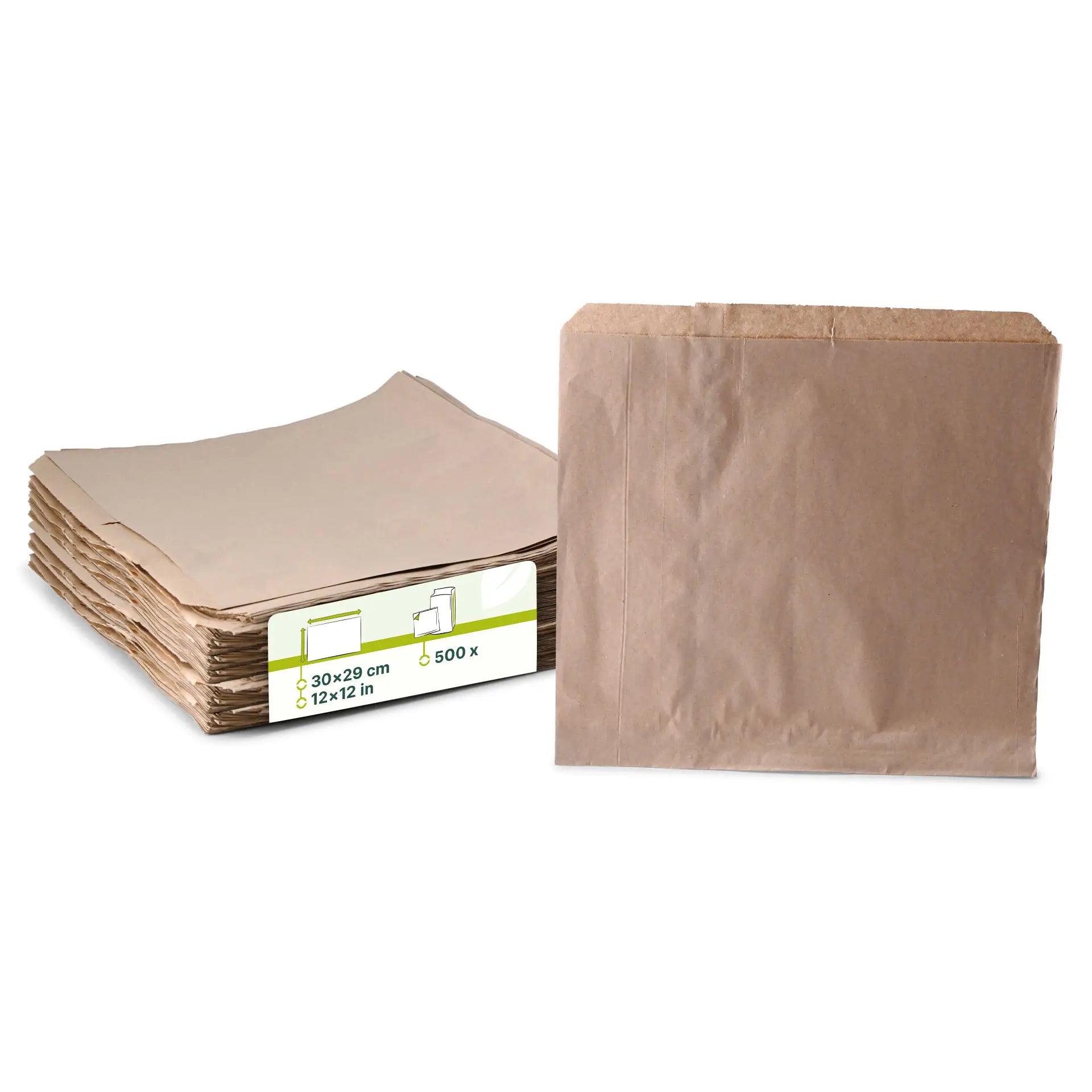 Paper-flat bags 30 x 29 cm, kraft