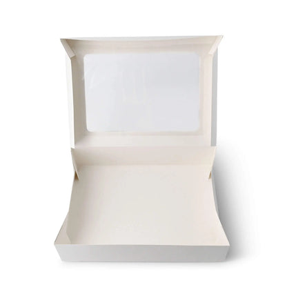 Cupcake boxes (12 pieces) with cellulose window, white