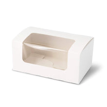 Cupcake boxes (2-pack), cellulose window, white