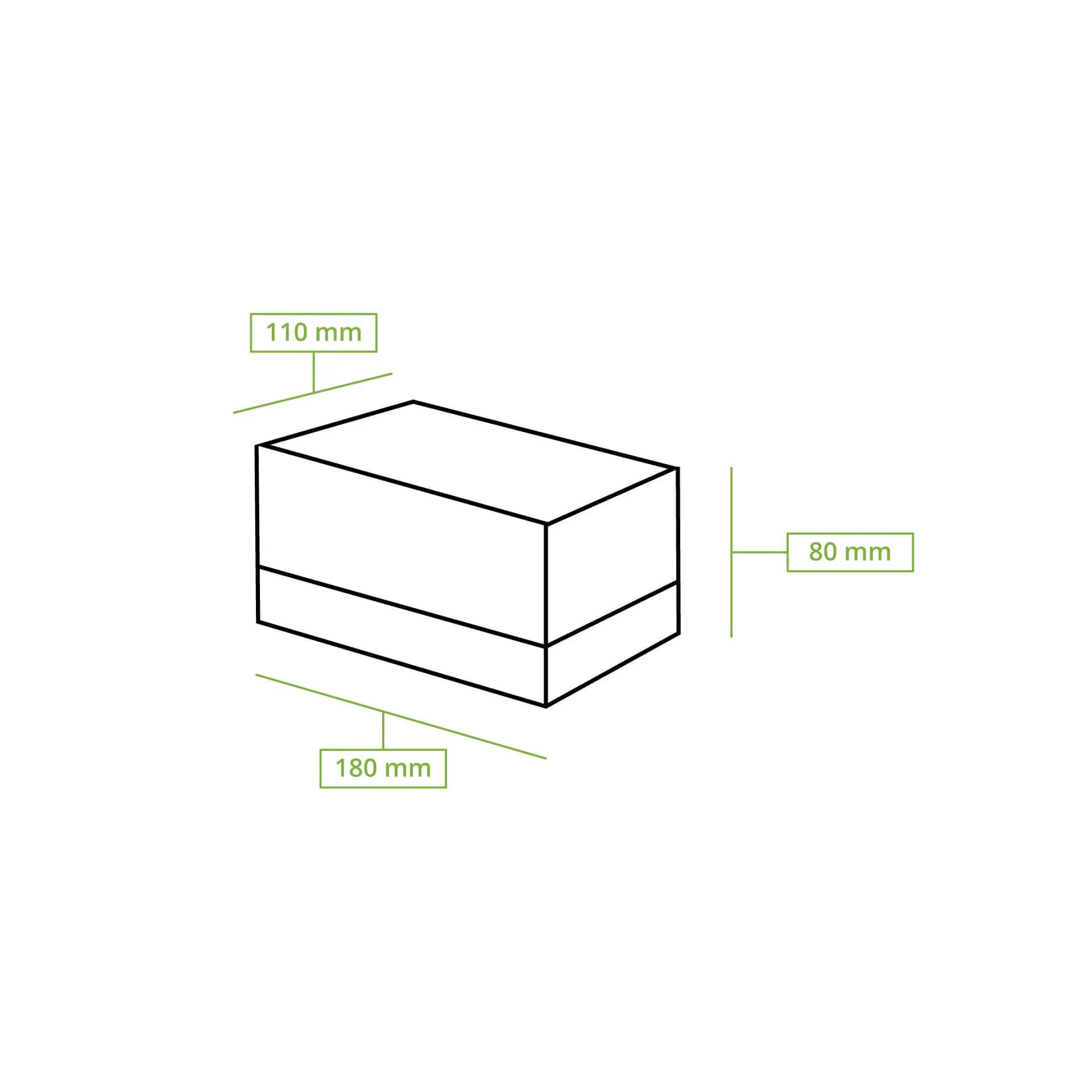 Cupcake boxes (2-pack), cellulose window, white