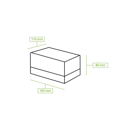 Cupcake boxes (2-pack), cellulose window, white