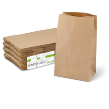 Block bottom-bags L, 15 x 10 x 25 cm, brown, kraft paper