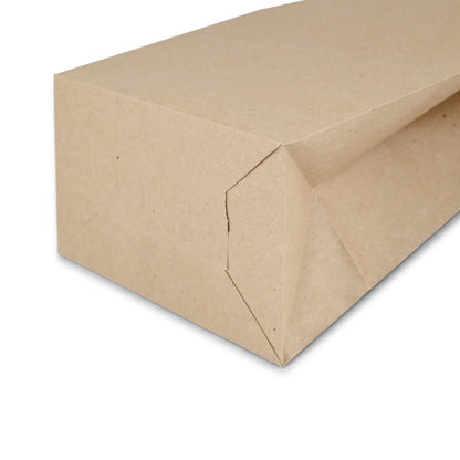 Block bottom-bags L, 15 x 10 x 25 cm, brown, kraft paper