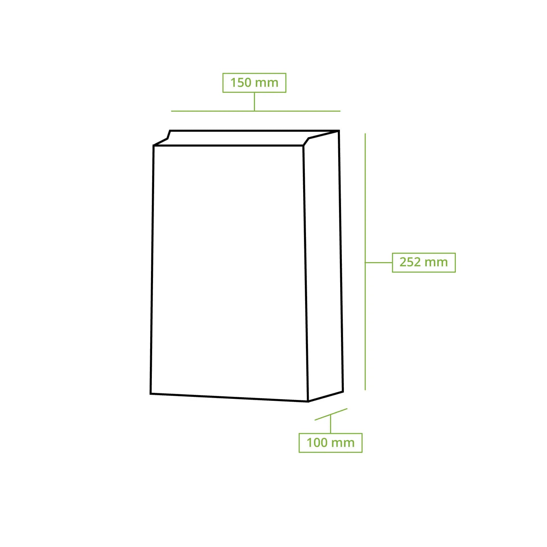 Block bottom-bags L, 15 x 10 x 25 cm, brown, kraft paper